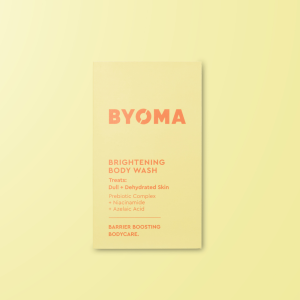 BYOMA Brightening Body Wash, Barrier‑Boosting Illuminating Body Cleanser with Prebiotic Complex, Niacinamide & Azelaic Acid for Dull, Dehydrated Skin